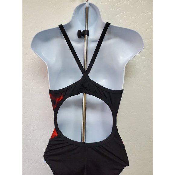 Speedo Endurance+ Angles Free Back Womens Performance Racing Swimsuit Red, Size - Picture 6 of 6